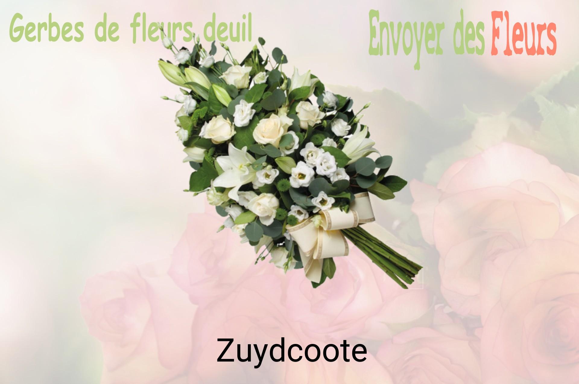 Gerbe de fleurs de deuil livrée à Zuydcoote